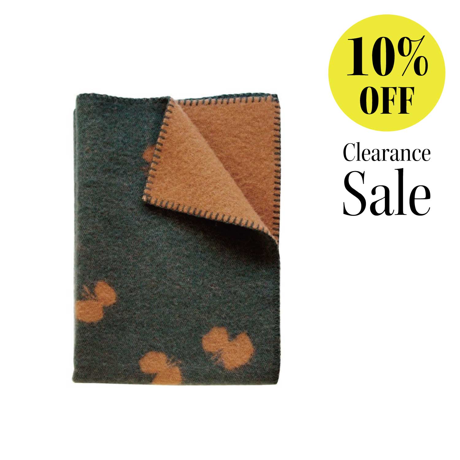 ミニブランケット | ウール | CHOUCHO | グリーン/ブラウン