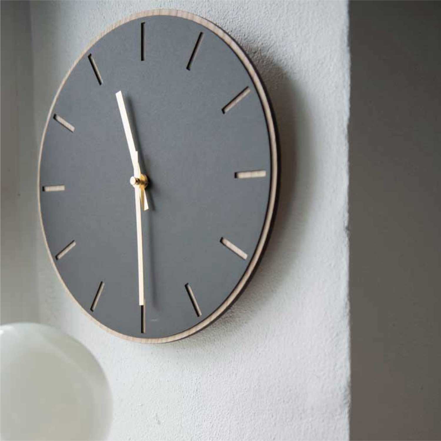 Wall Clock リノリウム ネロ Ø28cm