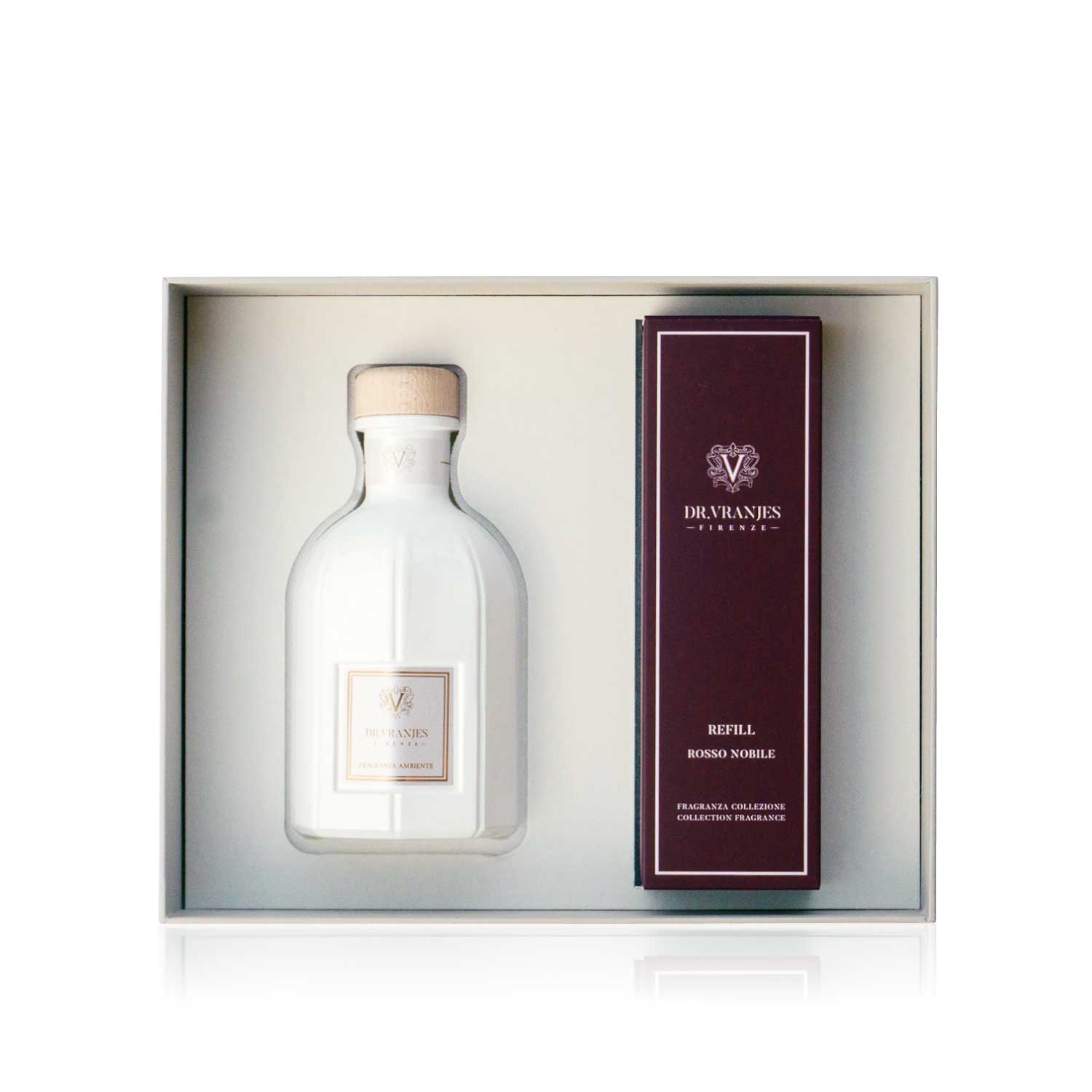 【限定】ROSSO NOBILE 500ml ディフューザーボトル ＋ 詰め替えリフィル | GIFT BOX Snowflake